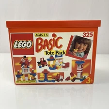 VTG LEGO Set 325 Basic Tote Pack 1990 Complete w/ Box & Figure Verified