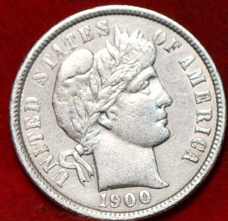 1900 Philadelphia Mint Silver Barber Dime