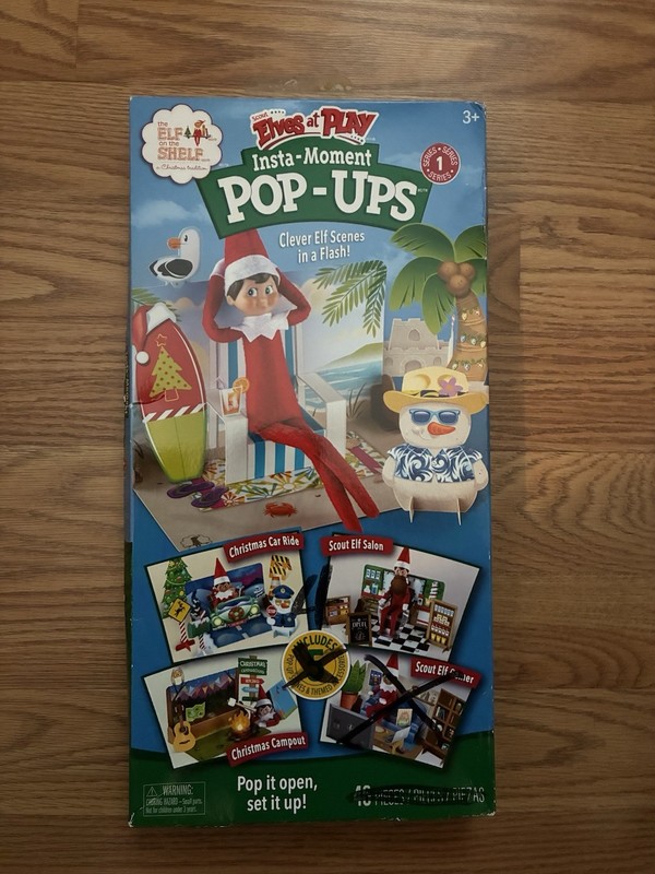 Elf on the Shelf Elves at Play Insta-Moment Pop-Ups  SET OF 4 Scenes w/Props