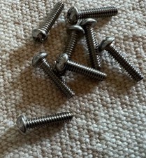 8 Custom Shop Pickup Switch Phillips Head Screws Strat Tele Stainless Steel