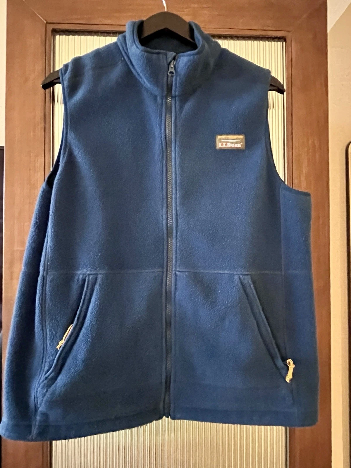 L.L.Bean Men's Mountain Classic Fleece Zip Up Vest Blue Size L