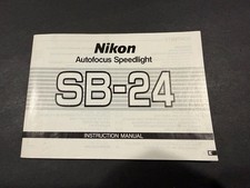 Nikon Autofocus Speedlight SB-24 Instruction Manual
