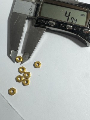 One Rollei Camera Body Gold Nut Original New Old Stock 2mm Thread 5mm Diameter