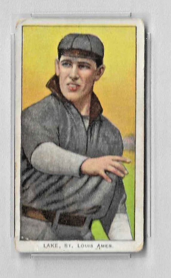 1909 T206 PIEDMONT 350 /460 TOBACCO BASEBALL CARD PSA 3 JOE LAKE NO BALL BROWNS - Image 3 of 4
