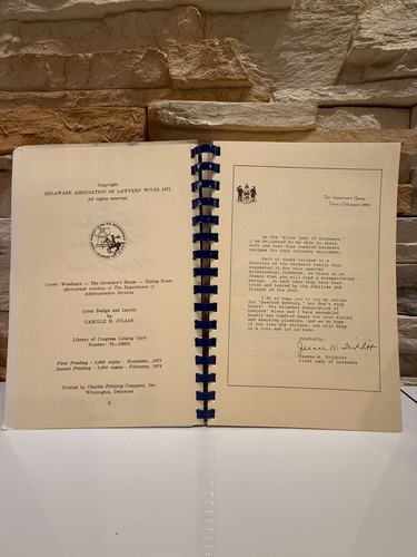 The First State First Lady’s Recipe Book Editor Frances Allmond Used Cook Book - Foto 4 di 6