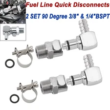 For Triumph Gas Fuel Line Hose Pump Metal Quick Release Disconnect Coupling Set 