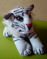 Stofftier, Weißer Tiger mit Styroporkopf