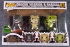 Funko Pop Game of Thrones Dragon Viserion Rhaegal 3 Pack 2020 Spring Exclusive