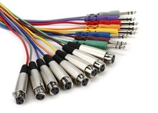 Hosa STX-805F 8-channel XLR Female to 1/4 inch TRS Male Balanced Snake - 16.5
