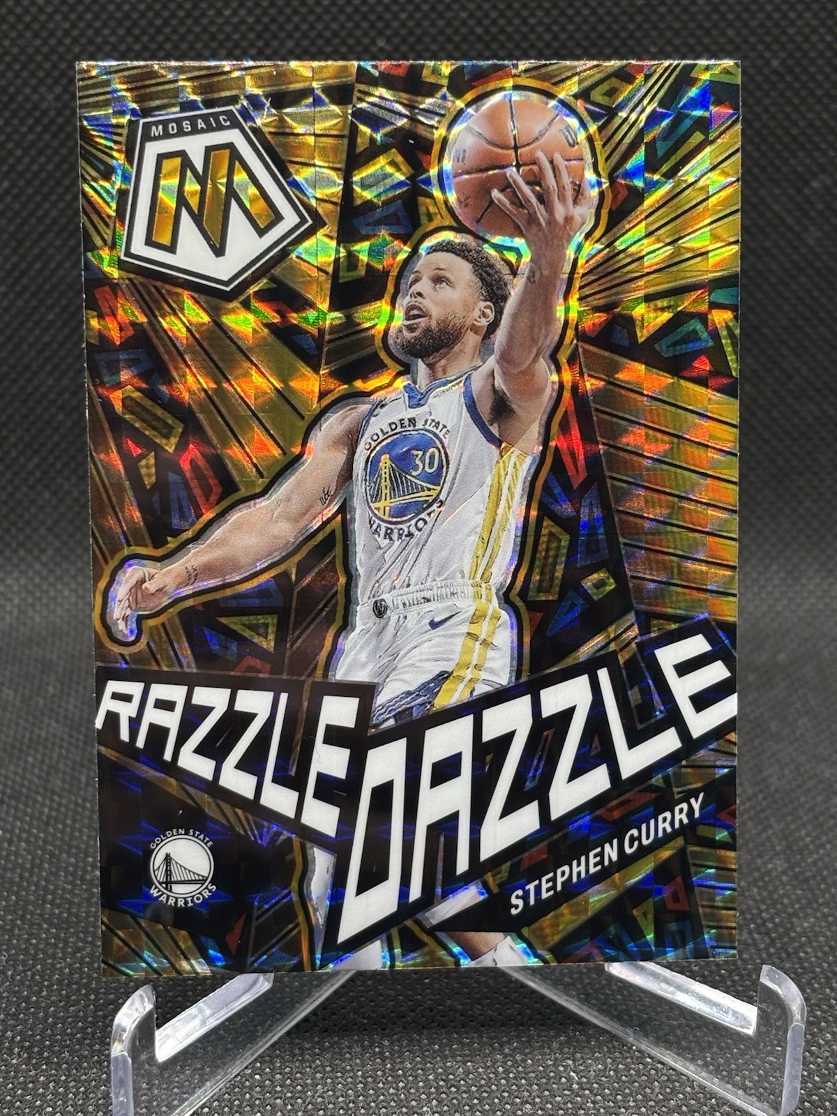 2023-24 Panini Mosaic Razzle Dazzle Stephen Curry #2 Golden State Warriors SSP