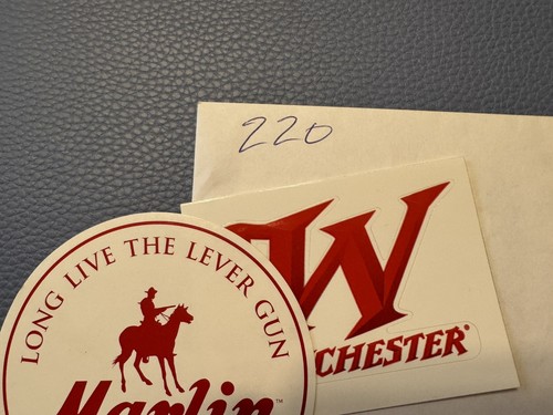 Lot 2 Marlin Winchester Glossy Sticker Tactical SHOOTING Handgun Rifle ...