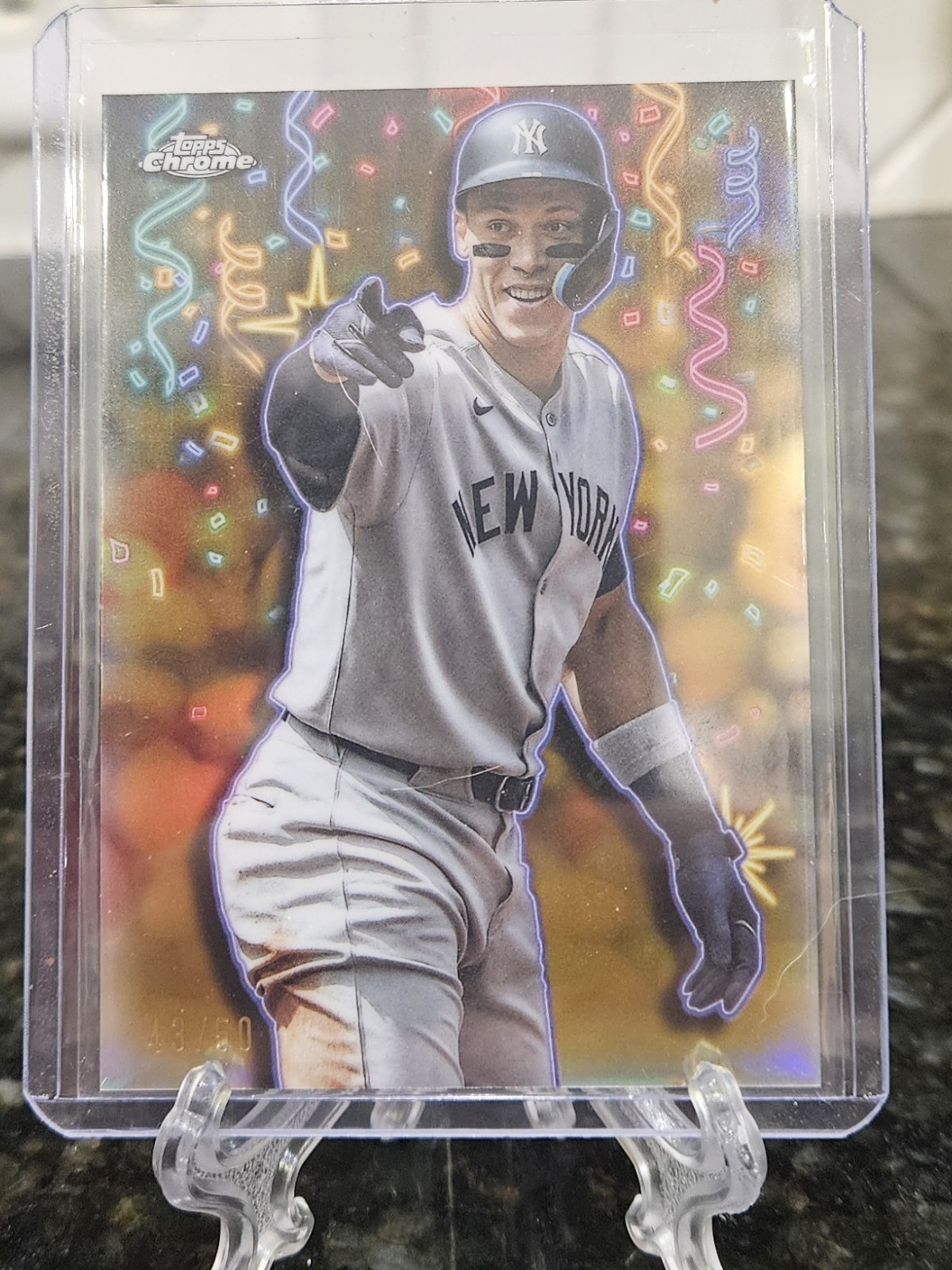 AARON JUDGE 2025 TOPPS CHROME UPDATE CELEBRACION GOLD REFRACTOR /50 Q3967