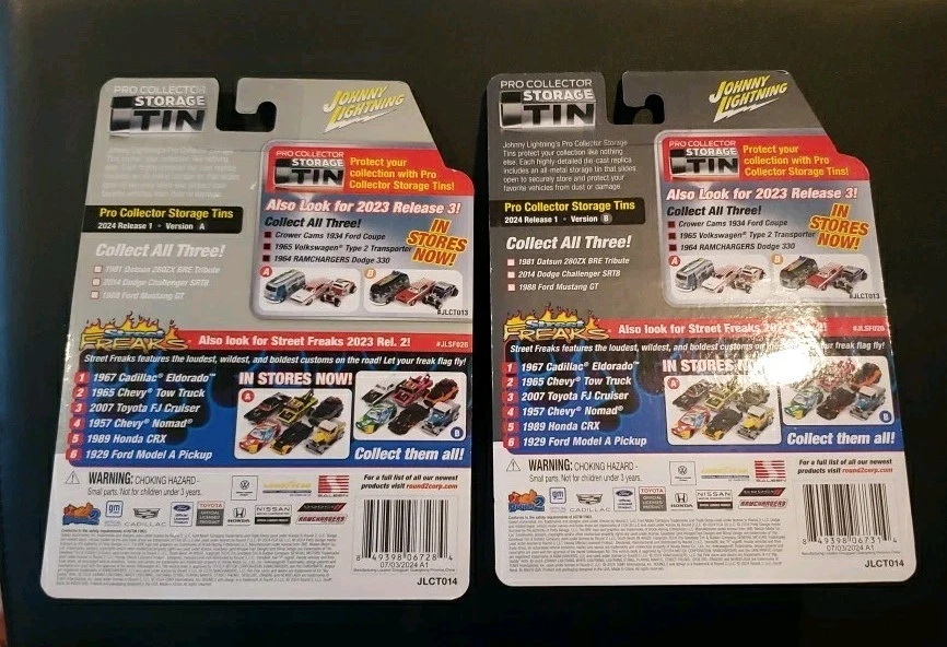 Johnny Lightning 1988 Saleen Ford Mustang GT Yellow White with Tin 1/64 (2) - Image 2 of 2