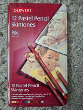 Derwent Pastellstifte Skintones 12er Set, mehrfarbig, Metallbox
