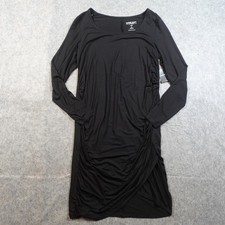 Torrid Dress Womens Large 0 NWT Black Midi Supersoft Cinched Bodycon Long Sleeve