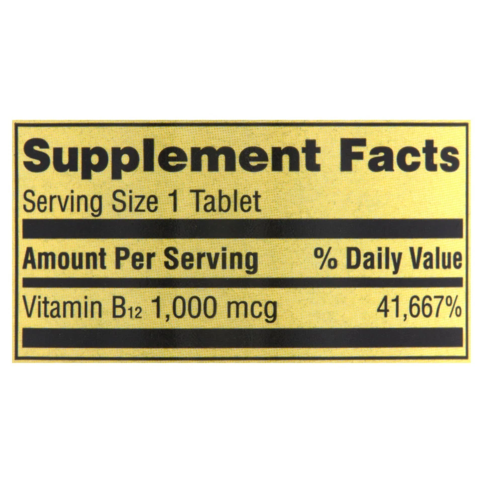 Spring Valley Timed-Release Vitamin B12 Tablets Twin Pack, 1,000 mcg, 300 Count - Image 3 of 4