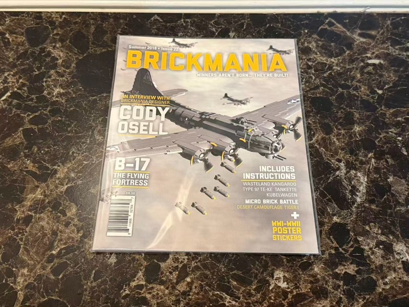 Super Rare and New In Bag Brickmania Magazine B17 Issue #22 Summer 2018 + Poster