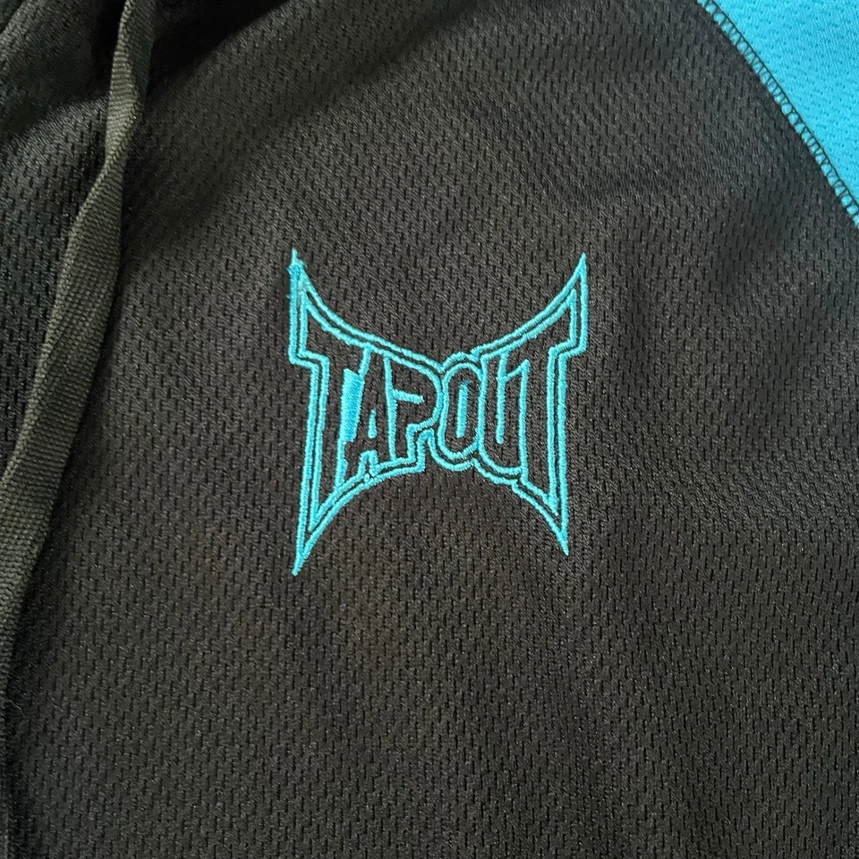 Толстовка с капюшоном мужская легкая на молнии TAPOUT синяя черная размер XL тренировочная UFC Y2K - Изображение 4 из 4