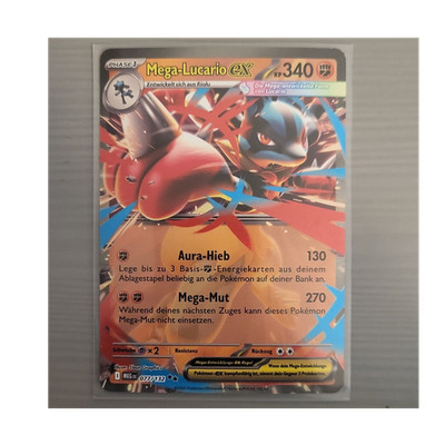 Pokémon Mega-Lucario EX Mega-Entwicklung 077/132 Double Rare Deutsch Near Mint