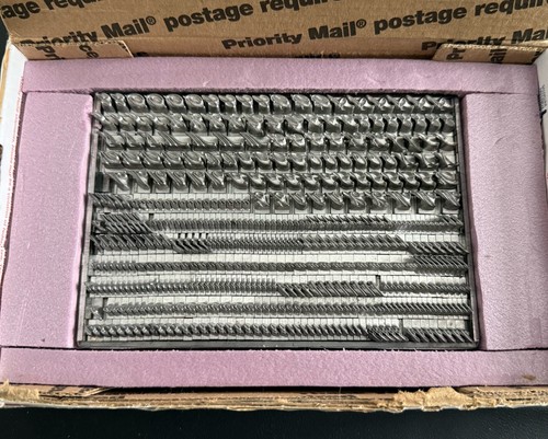 Vintage Complete A-Z Steel Script Letterpress Embossing Die Font Set
