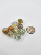 Vintage Lot of 9 Cat's eye Marbles