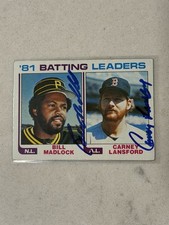 Bill Madlock & Carney Lansford Signed 1982 Topps #151 Batting Leaders Card