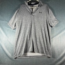 Under Armour Men's Polo Shirt Size XL Gray Playoff Heather Golf Performance Tee