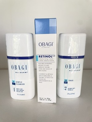 OBAGI NU-DERM GENTLE CLEANSER  2oz & TONER 2oz - Clinical retinol 0.5 