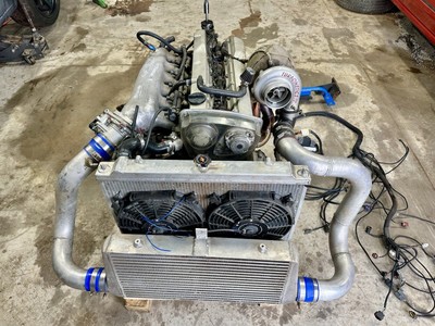 FULL S14 Nissan 240SX RB25DET R33 Skyline Engine SWAP RWD - Mounts- FMIC- Harnes