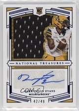 2020 Panini National Treasures Collegiate Blue /49 Darrynton Evans #5 Auto 0z8v