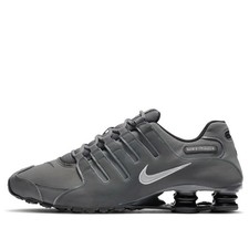 Nike Shox NZ Dark Grey Metallic Iron Gym Running Sneakers 378341-059 Men's Sizes