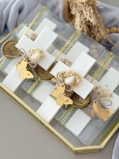 Personalized Epoxy Cross Favor, Baptism, Christening Communion Keepsake Gift