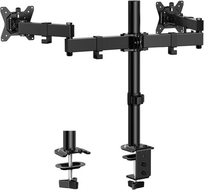 Dual Monitor Desk Mount Stand for 17-32'' Screens Gas Spring VESA Arm