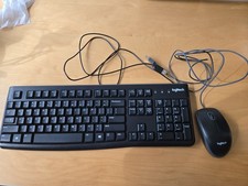 Logitech K120 USB Keyboard and Mouse for PC - Black