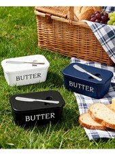 Butter Dish Box Storage Tray Container Sealed Storage Box Cheese Dish With Lid