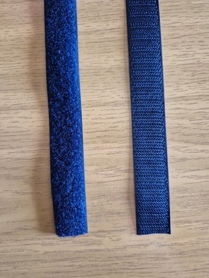 VELCRO  Klettband 20 mm Marineblau HOOK & LOOP Original Meterware Klettverschlus