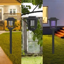 2PCS Enhanced Solar Mosquito Killer - Hanged LED for Yard Mosquitoes