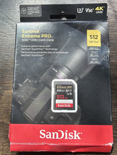 SanDisk SD SDXC Card Extreme PRO 512GB Class 10 V30 U3 4K Memory Card 200MB/s