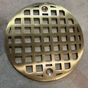 Polished Brass Round Thick Shower Drain Strainer Decorative Strain