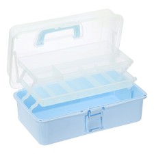 Art Tool Storage Box Craft Supplies Organizer for Brushes , Light Blue, 1 Pcs