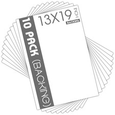 Mat Board Center, 10 Pack 13x19 White Backing Boards, Cardboard for Arts, Pri...