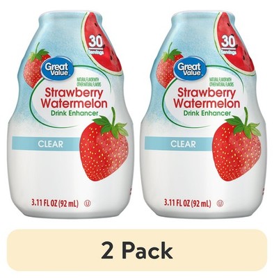 Great Value Strawberry Watermelon Drink Enhancer 3.1oz Sugar Free 2 Pack