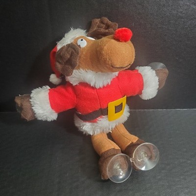 Carousel By Guy Window Clinger Santa Claus Reindeer Plush 10'' Stuffed Animal