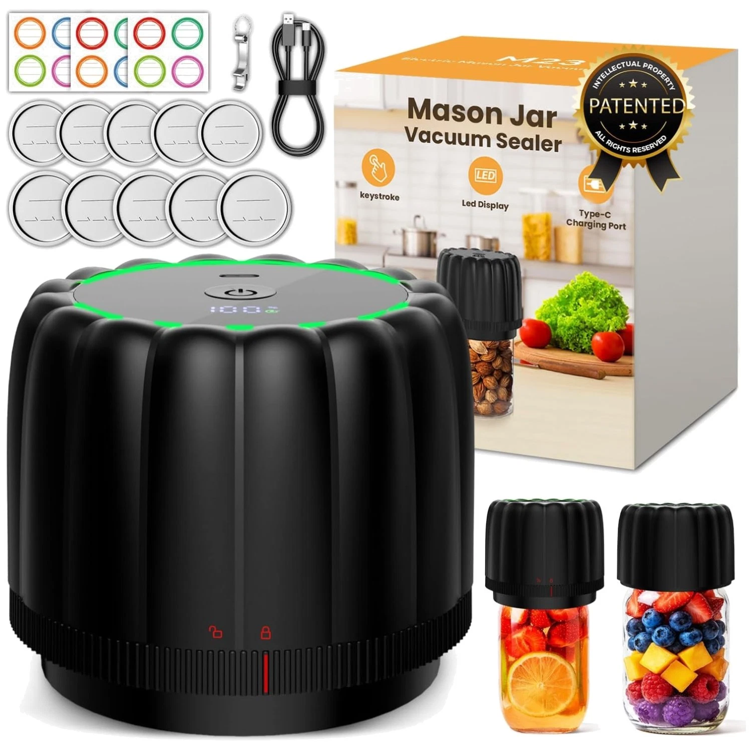 Upgraded Electric Mason Jar Sealer - Battery Operated