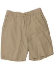 IZOD Mens Chino Shorts W33 Medium Beige Cotton BQ09