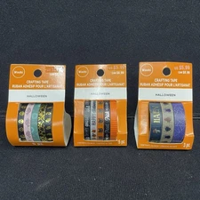 Washi Halloween Crafting Tape Lot Of 3 Brand New Packages Vintage 1990s