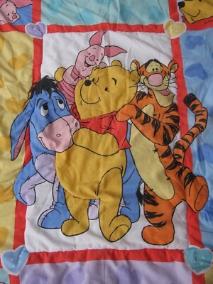 Vintage 90s Disney Winnie the Pooh & Gang Baby Toddler Comforter