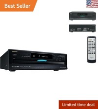 Black 6-Disc CD Changer with Brushed Aluminum...