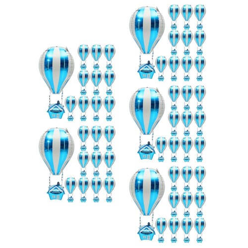 5 Count Hot Air Balloon Decoration Child Baby Prop Shape Aluminum - Picture 8 of 12
