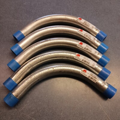 Morris 1'' NPT Electrical Rigid Metal Conduit 90 Degree Elbow #16103 (Lot of 5)